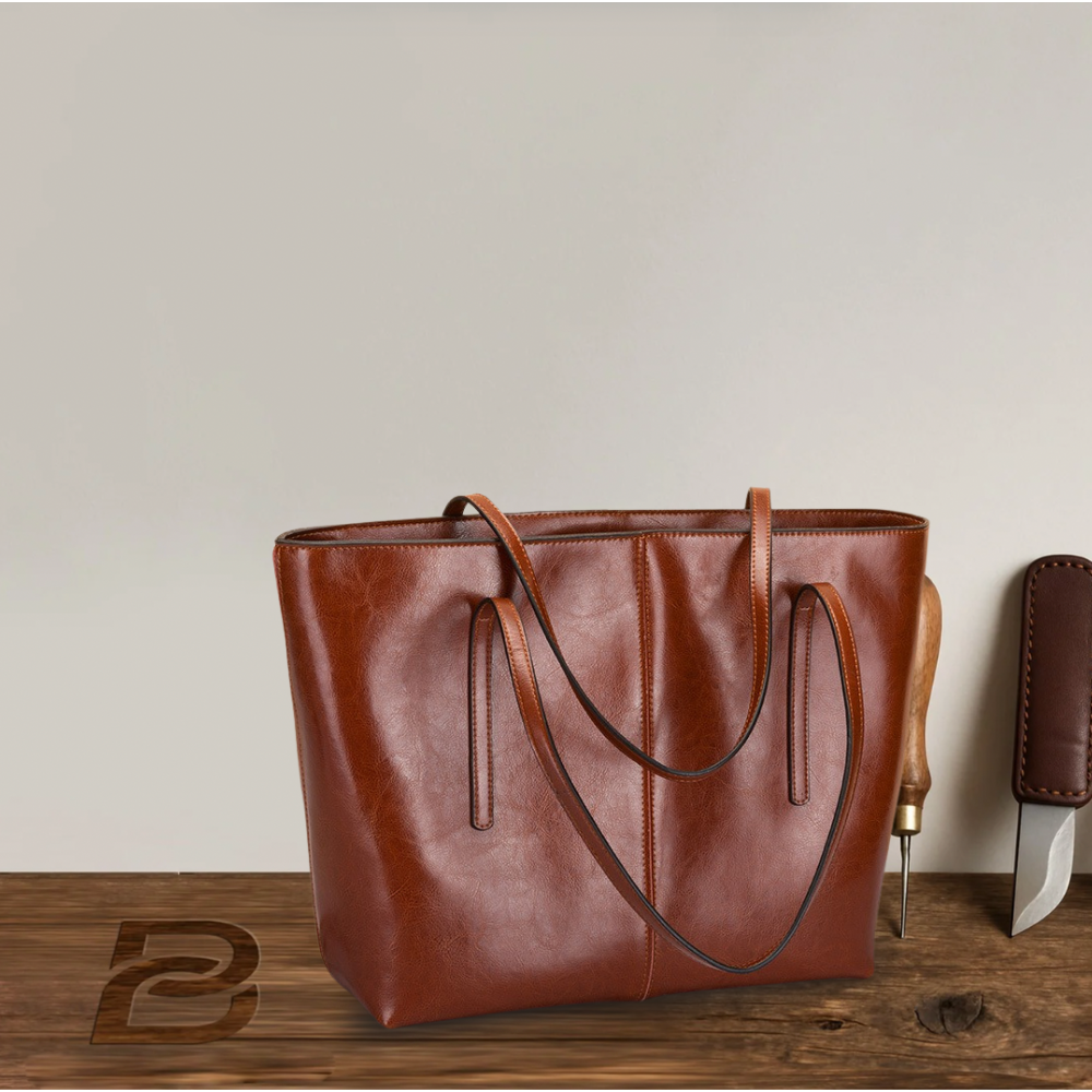 BERK | Bolso shopper en piel lisa clásica