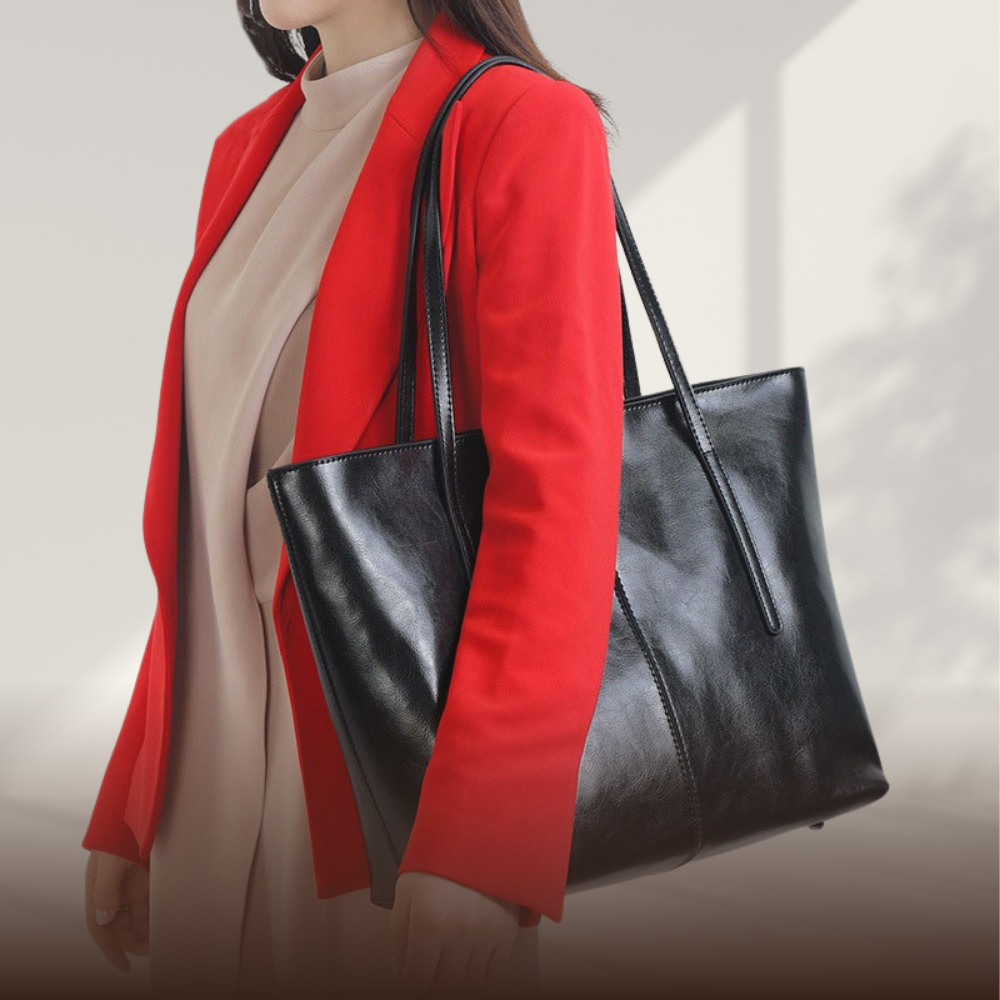 BERK | Bolso shopper en piel lisa clásica