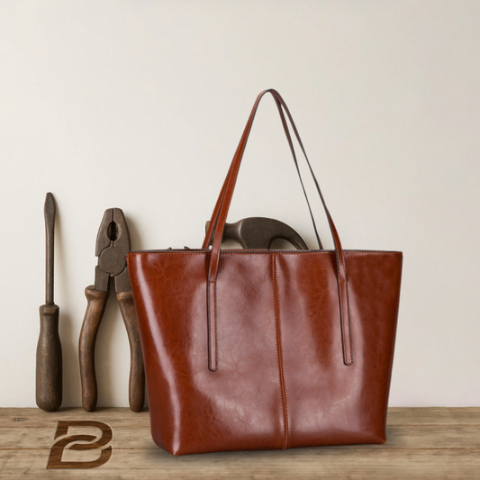 BERK | Bolso shopper en piel lisa clásica